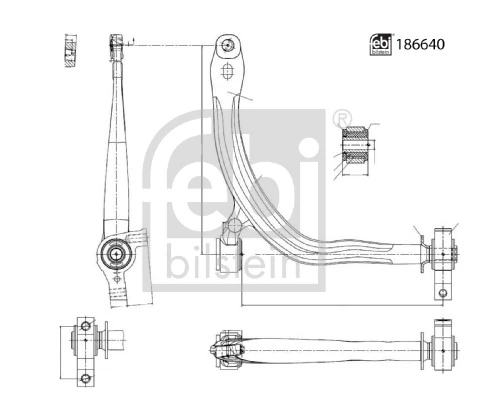 Control/Trailing Arm, wheel suspension